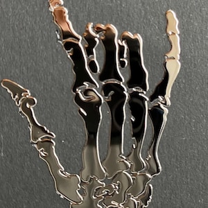 Metallic sticker Rock On! skeleton/Skeleton hand