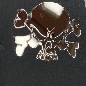 Sticker Punisher Metallic lijm Logo Sticker auto laptop gepersonaliseerd computer etsy stickers staal zilver goud metallic papier luxe