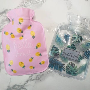 Hot/cold pack. Mini Hot water bottle cold pack. IVF IUI Fertility treatment injections. Pineapple or Leaves