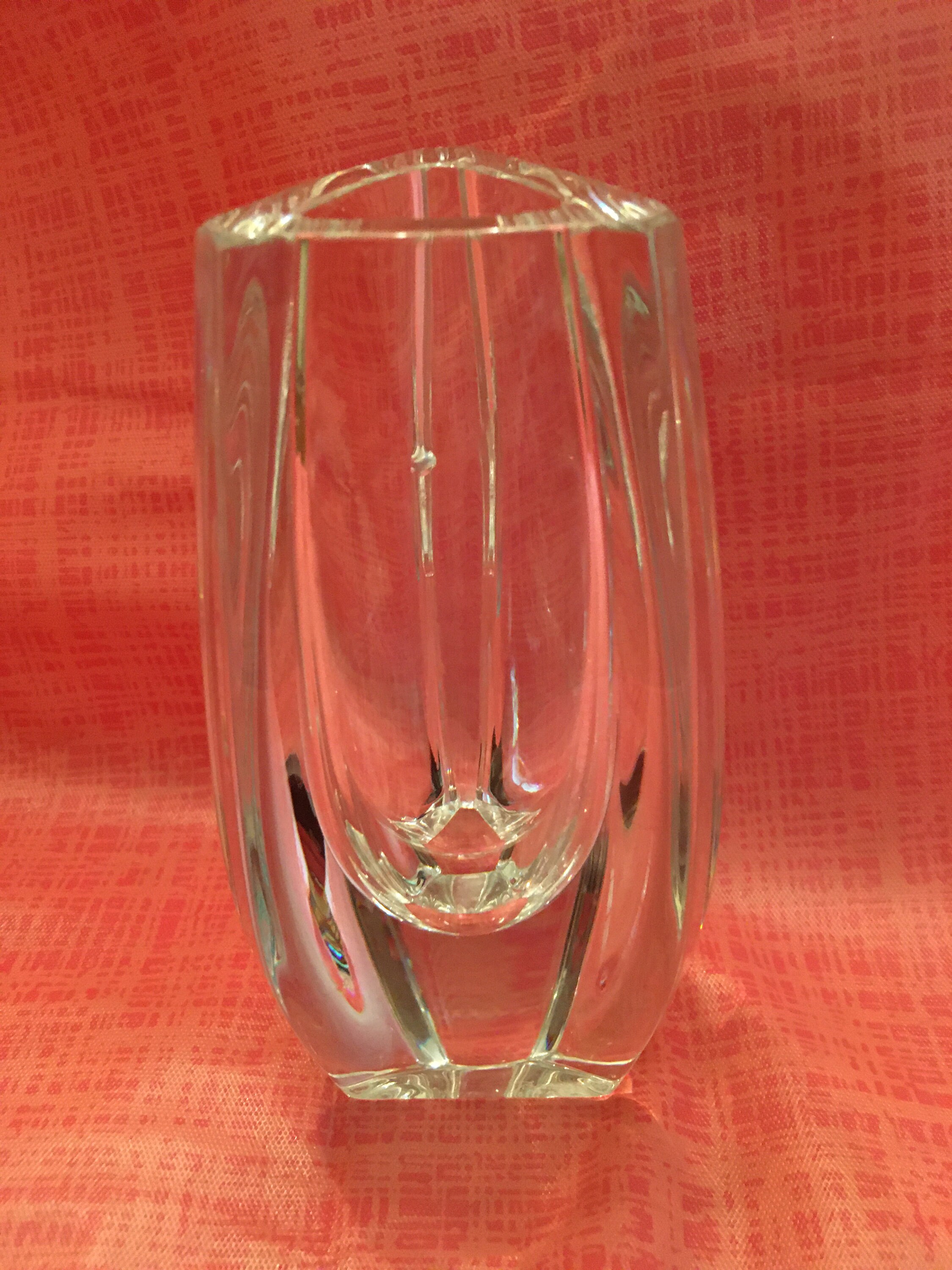 BACCARAT Crystal Bouton D'or Triangle Vase 6 France Etsy UK