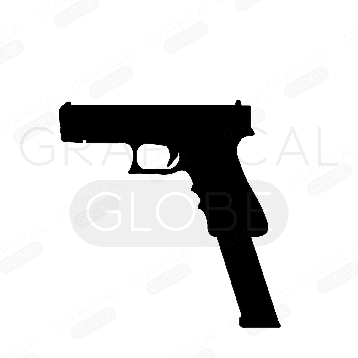 Glock 18 Extended Mag/ Pistol / Handgun Vector PNG.SVG.PSD Etsy