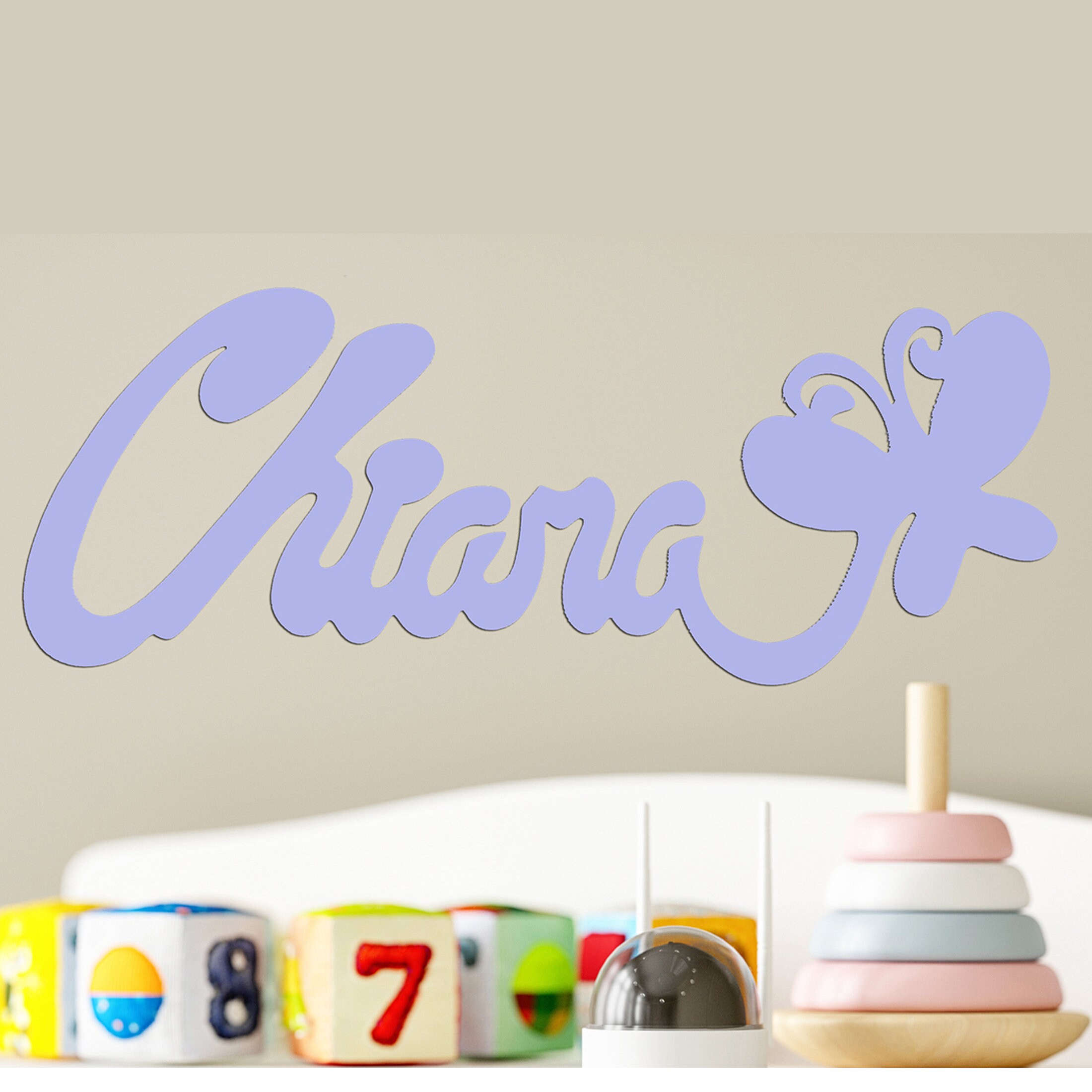 Déco Prénom Enfant Personnalisé, Plaque de Porte ou Décoration Murale Pour Chambre d'enfant Motif Pa