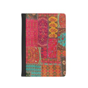 Boho Patchwork Pattern Passport Cover | Colorful Travel Accessory