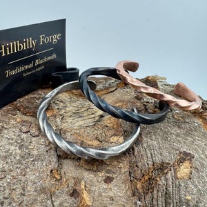 Viking Oath Ring / Cuff Bracelet, Iron, Copper and Stainless Steel. Blacksmith Made.