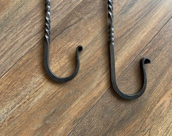 Large wreath/door hook, hand forged, Blacksmith Made.