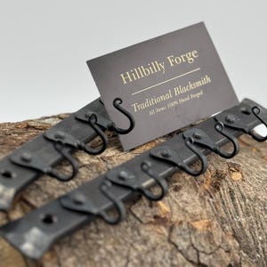 5 Horse Shoe Nail, Key/Hook Rack, Blacksmith Made, Hand Forged