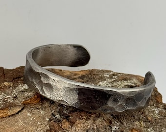 Stainless Steel Cuff Bracelet. Blacksmith Made.