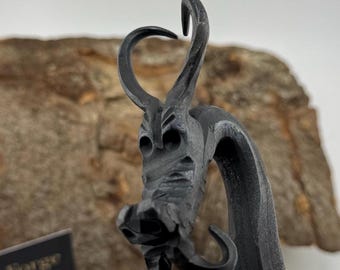 Dragon Head Fire Poker- en gereedschapsassortiment - gemaakt door smid.