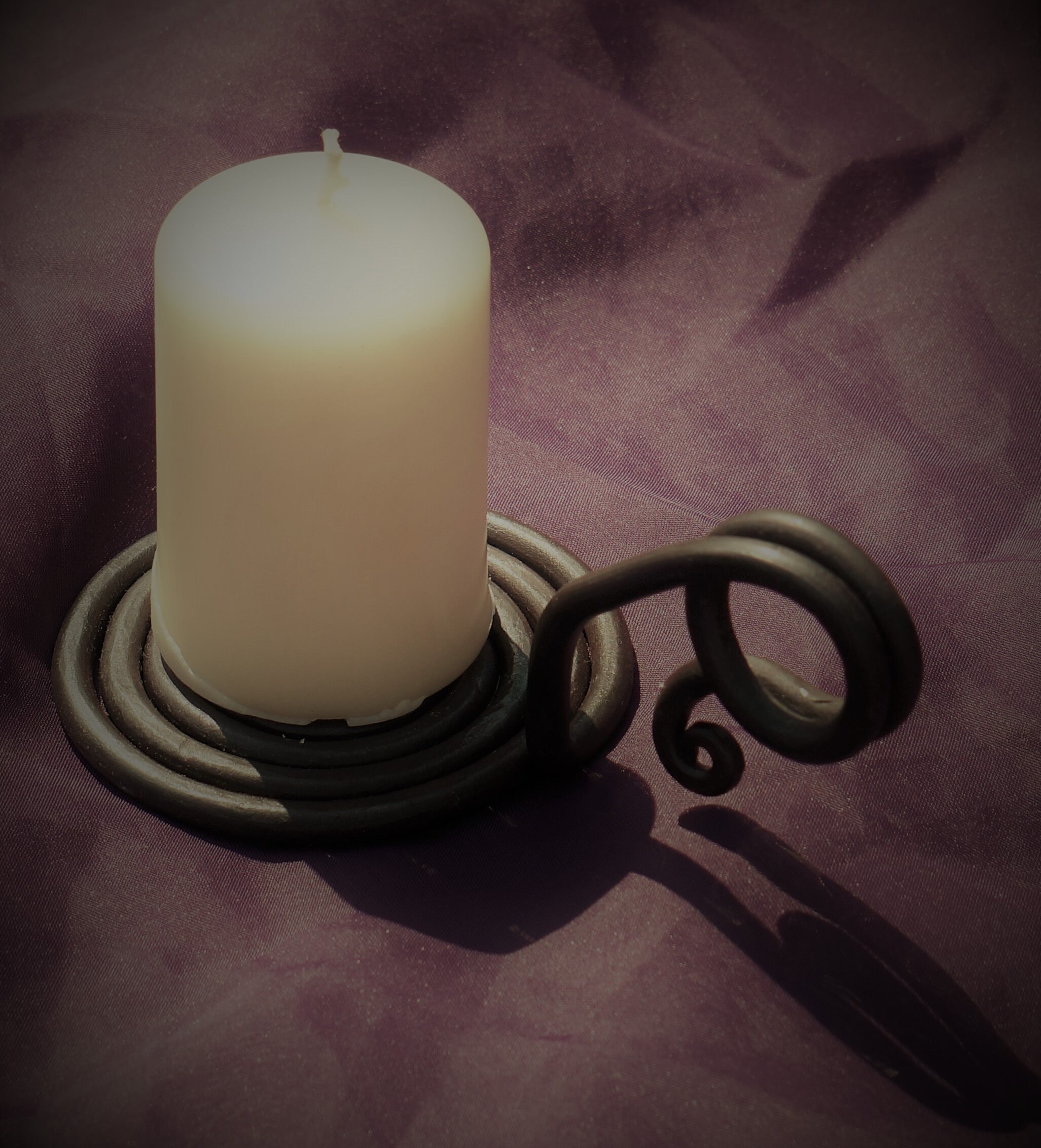 Spiral candle holder blacksmith made hand Etsy
