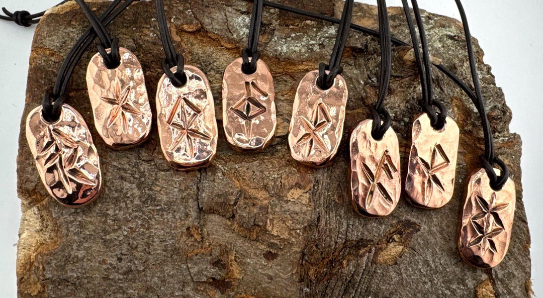 Viking Bind Rune Copper Pendant. Blacksmith Made. - Etsy UK
