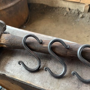 S hook, Blacksmith made, hand Forged.
