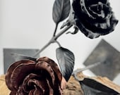 Hand Forged Steel Rose Sculpture - Blacksmith Made