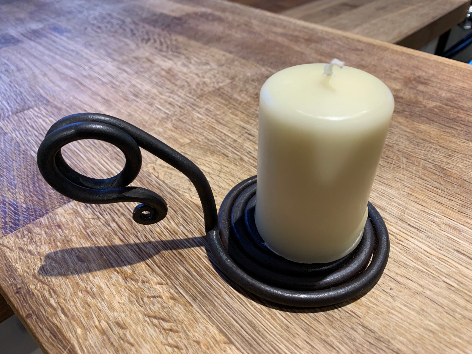 Spiral candle holder blacksmith made hand Etsy