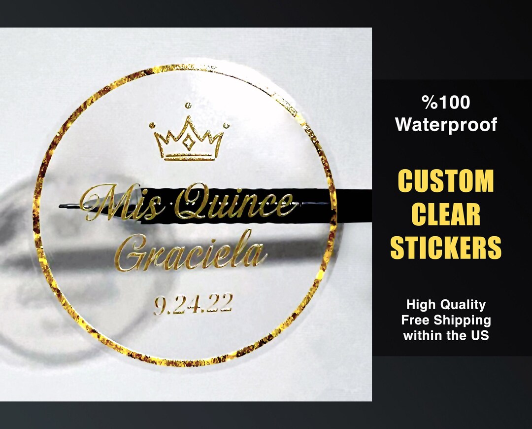 Custom Clear Stickers Labels, Clear Stickers Logo Waterproof, Custom