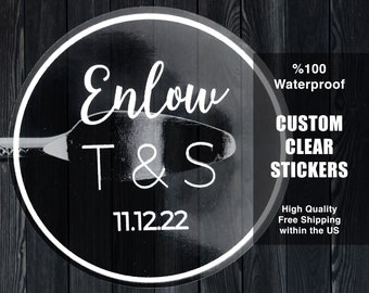 Custom Clear Vinyl Stickers, Any Shape, White Ink