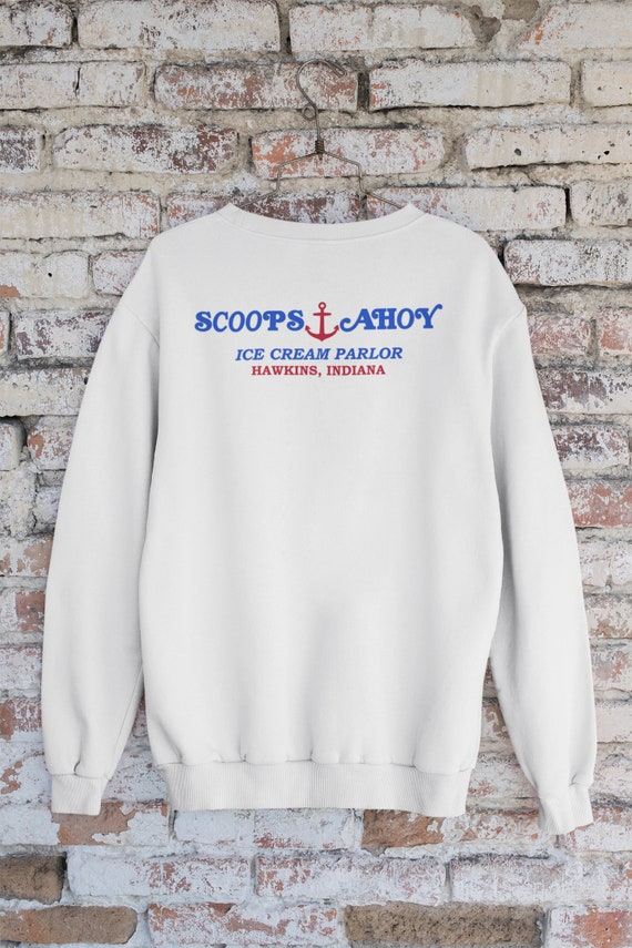 Scoops Ahoy Logo Stranger Things Illustration Sweatshirt Etsy UK