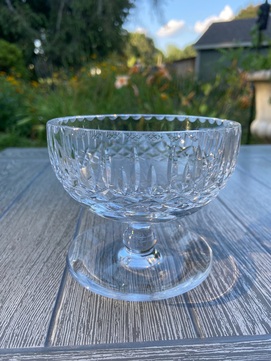 Handmade Irish Cavan Crystal Fruit Bowl/Sweet Bowl Wedge Cut Etsy