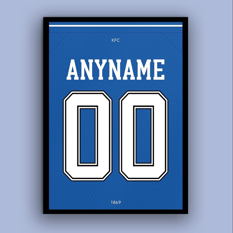 Kilmarnock Football Shirt Print/poster Home or Away Any Etsy