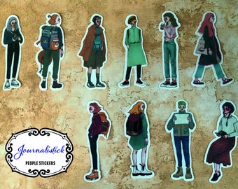 Modern Woman Stickers, Scrapbook Journaling, Creative Figures