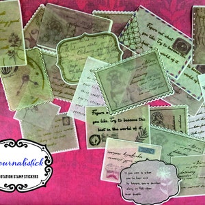 Lot de 40 stickers en Washi pour citations motivantes, rehaussés d'encre métallique. Scrapbooking, journal indésirable, bullet journal, cartes.