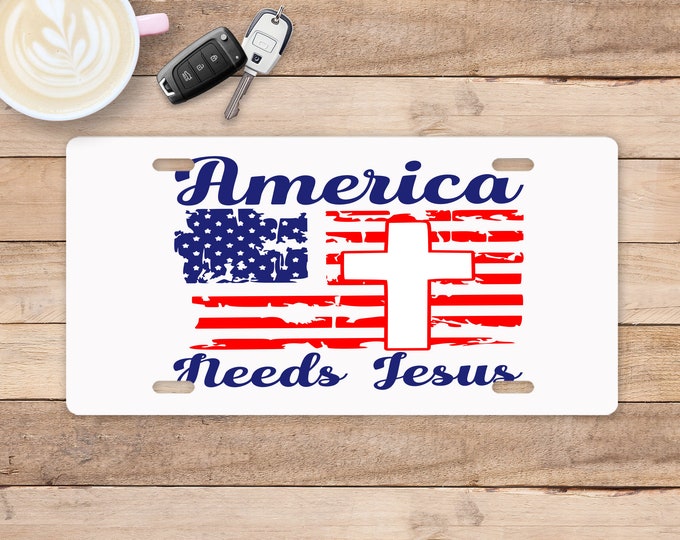 American Needs Jesus License Plate