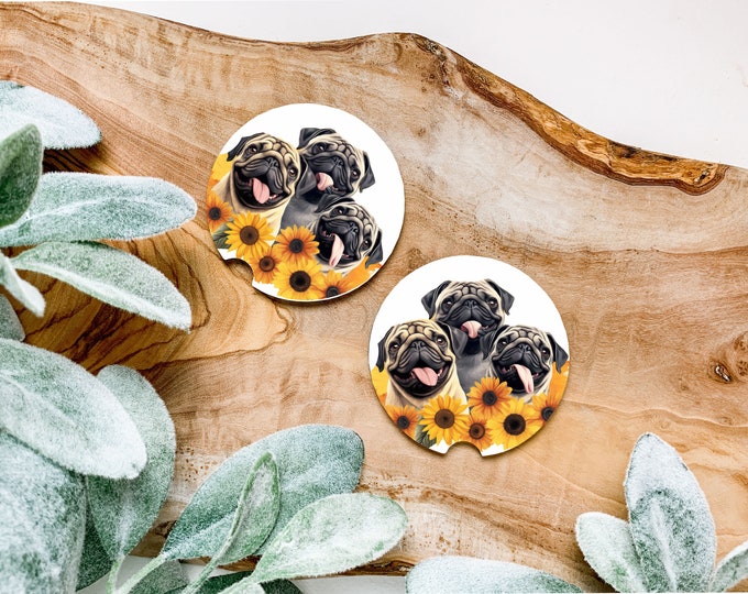 Dog Pugs Set of 2