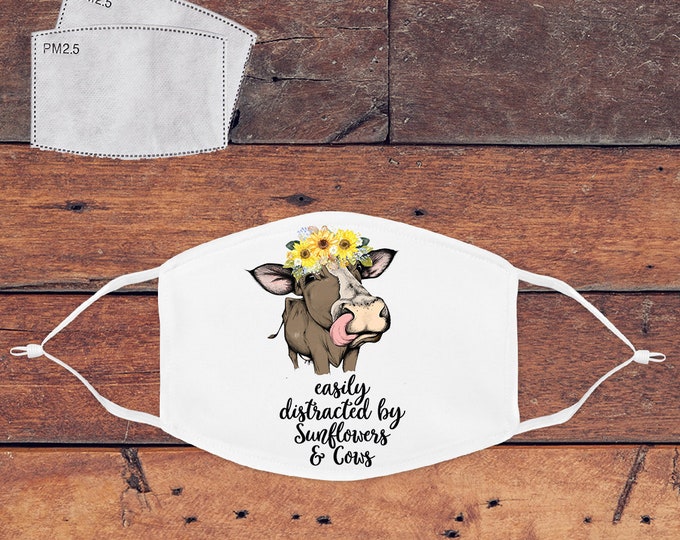 Easily distracted By Cows  Mask