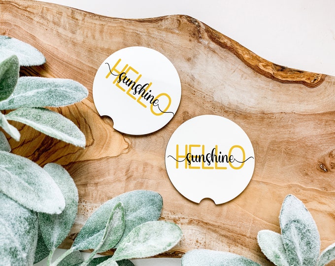 Hello Sunshine Coaster Set of 2