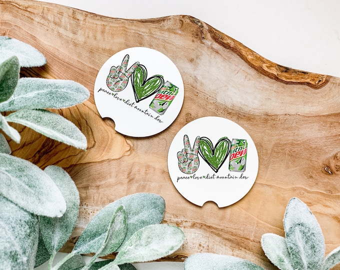 Peace Love Diet  Dew Set of 2