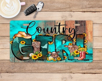 Country Girl License Plate