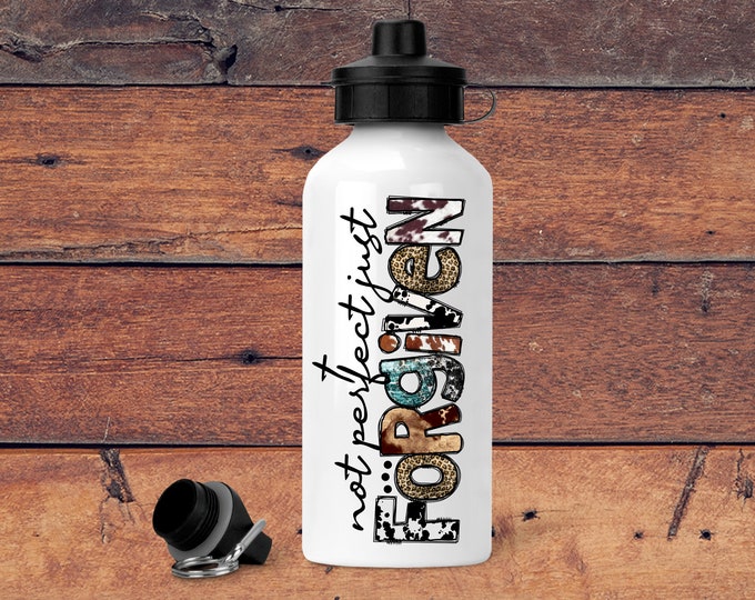Not Perfect Just Forgiven Water Bottle
