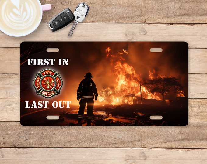First In Last Out License Plate