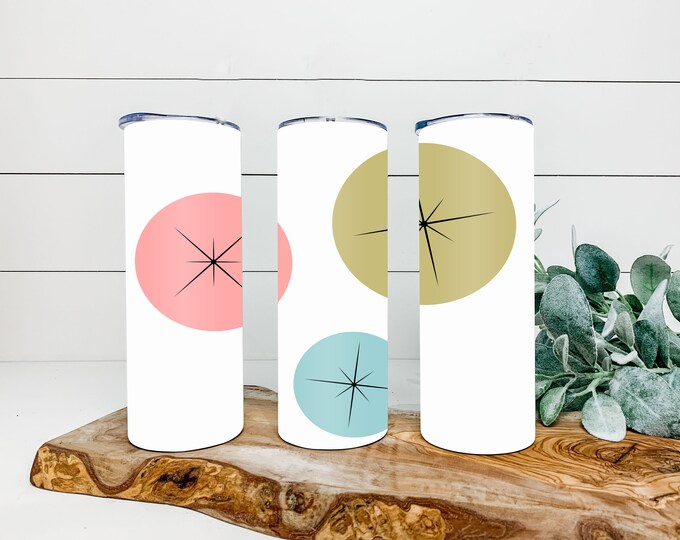 Mid-Centry Modern Dots Design Skinny 20 oz Tumbler