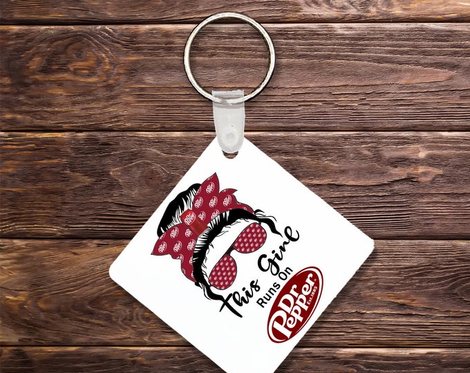 In This Girl Runs On Pepper Keychain