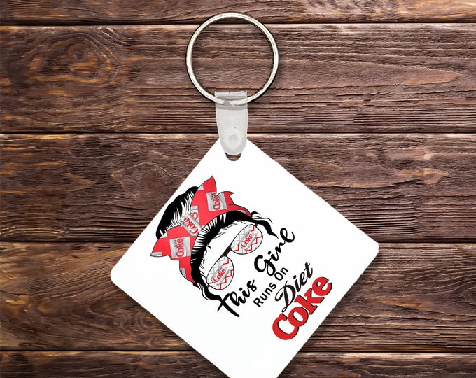 In This Girl Runs On Cola Keychain