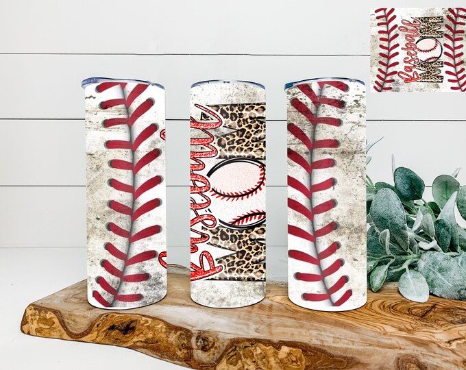 Baseball MOM Skinny 20 oz Tumbler