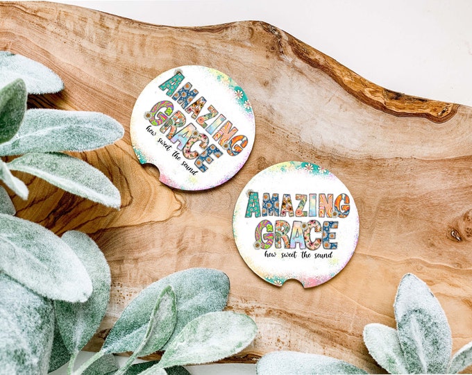 Amazing Grace, Just Pray, Pray, Created for a purpose :Coaster Set of 2/Three Options
