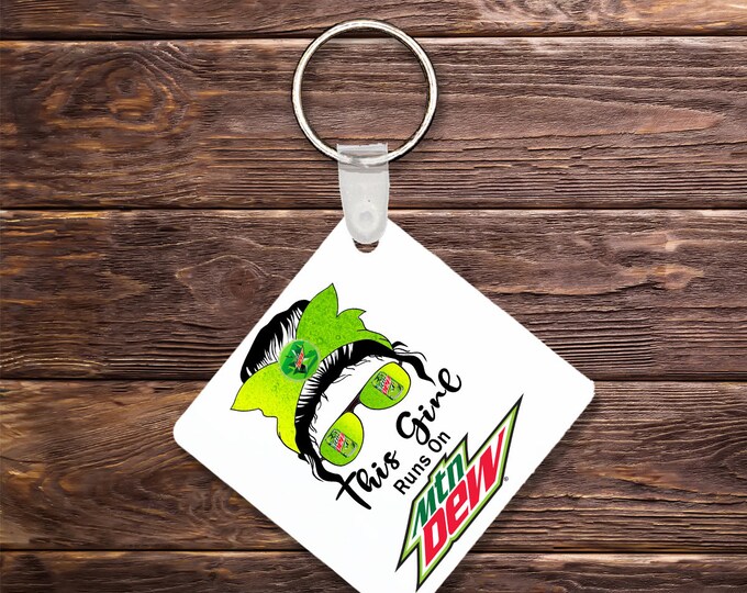 In This Girl Runs On DewKeychain