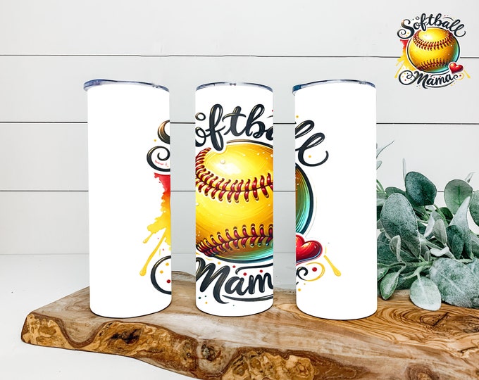 Softball Mom Skinny 20 oz Tumbler