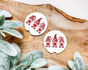 Gnome Love Car Coasters Set of 2