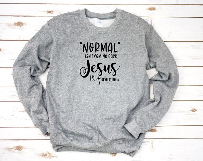 Normal Isn't coming back BUT Jesus Is Hoodie or Sweatshirt Color Options