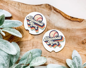 Baseball Mom Set of 2 Car coasters