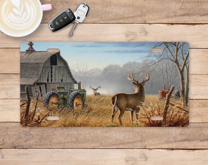 Deer Barn farm License Plate