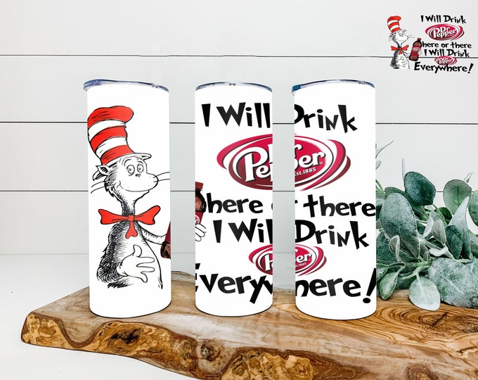 Cat In hat Dp 20 oz or 30 oz Tumbler
