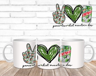 Peace Love Diet  Dew Coffee Cup