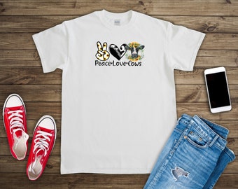 Peace Love Cows Tee Shirt