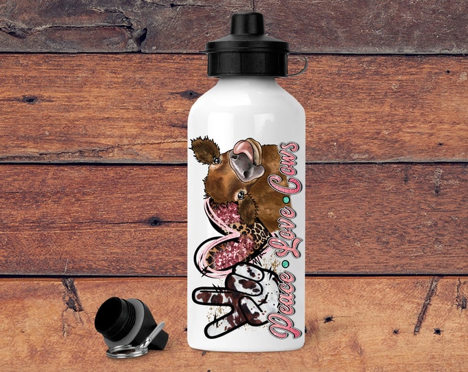 Peace Love Cows Water Bottle