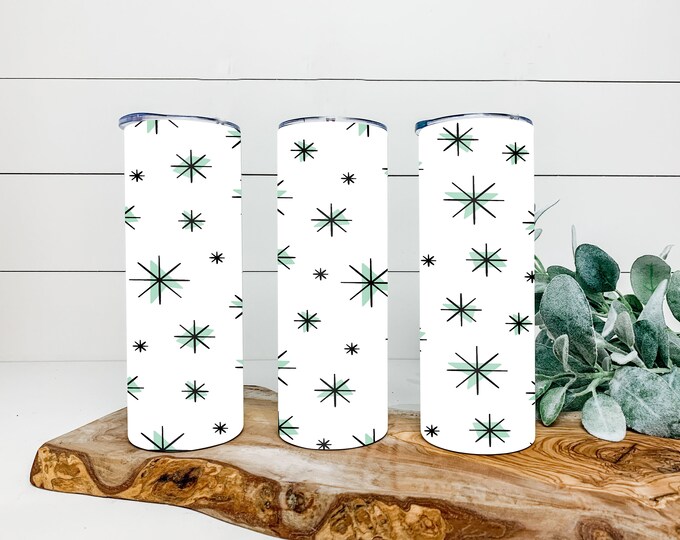 Mid-Centry Modern Stars Design Skinny 20 oz Tumbler