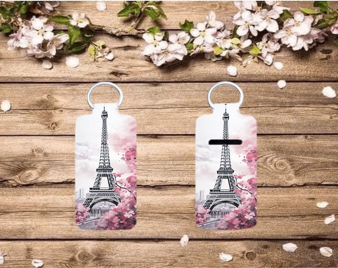 Eiffel Tower Lip Balm Holder Keychain