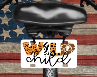 Wild Child Bicycle License Plate